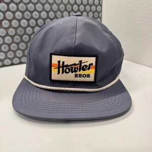 Howler Bros Hat Adult Snapback‎ Gray Rope Rare Cap Patch Logo Beach california